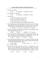 ĐỀ THI THỬ ĐẠI HỌC MÔN HÓA-ĐỀ SỐ 23 và đáp án