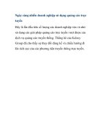 Ngày càng nhiều doanh nghiệp sử dụng quảng cáo trực tuyến ppt