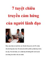 7 tuyệt chiêu truyền cảm hứng của người lãnh đạo pot