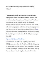 Cài đặt WordPress trực tiếp trên website sử dụng CPanel pdf