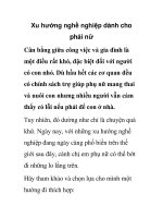 Xu hướng nghề nghiệp dành cho phái nữ pptx