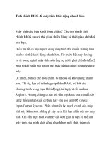 Tinh chỉnh BIOS để máy tính khởi động nhanh hơn doc