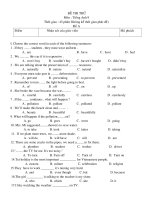 de thi thu TA vao 10