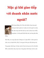 Mặc gì khi giao tiếp với doanh nhân nước ngoài? pptx