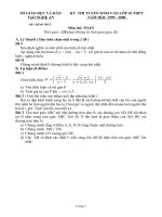 Tuyển tập đề thi vào 10 môn Toán Tỉnh Nghệ An (1999 - 2010)