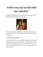 10 điều trong cuộc hẹn đầu khiến bạn “mất điểm” pot