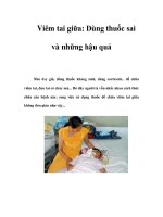 Viêm tai giữa: Dùng thuốc sai và những hậu quả docx