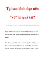 Tại sao lãnh đạo nên “vờ” bị quá tải? doc