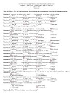 đề và đáp án Anh 2010