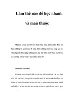 Làm thế nào để học nhanh và mau thuộc potx