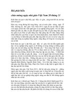 Bài phát biểu chào mừng ngày NGVN 20/11