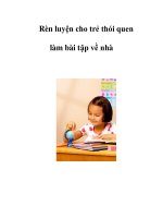 Rèn luyện cho trẻ thói quen làm bài tập về nhà pdf