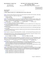 ĐỀ CHÍNH THỨC MÔN SINH HỌC KHỐI B NĂM 2010 - MÃ ĐỀ 381 pptx