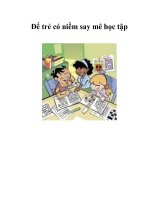 Để trẻ có niềm say mê học tập pdf
