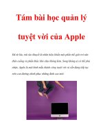 Tám bài học quản lý tuyệt vời của Apple pptx