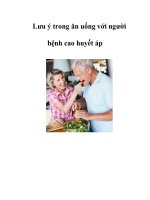 Lưu ý trong ăn uống với người bệnh cao huyết áp docx