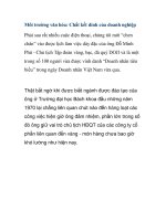 Môi trường văn hóa: Chất kết dính của doanh nghiệp docx