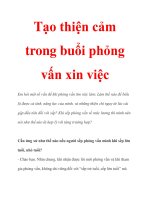 Tạo thiện cảm trong buổi phỏng vấn xin việc ppt