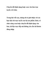 Chuyển đổi định dạng hoặc xem văn bản trực tuyến với Zoho pptx