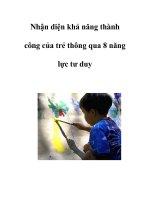 Nhận diện khả năng thành công của trẻ thông qua 8 năng lực tư duy doc