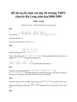 2008- ĐỀ Chính thức-Toan-CHUYÊN(150ph)-tuyển s lớp 10_ HẠ LONG