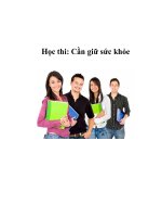 Học thi: Cần giữ sức khỏe doc