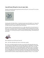 làm thế nào để loại bỏ virus từ máy tính