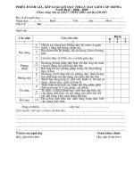 Phiếu đánh giá giừo dạy