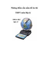 Những điểm cần nắm để ôn thi THPT môn Địa lý pdf