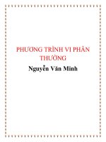 Phương trình vi phân thường - Nguyễn Văn Minh pdf