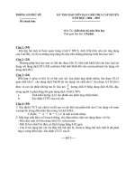 Đề thi giáo viên dạy giỏi môn hóa - huyện Phù Mỹ (2006-2007)
