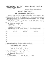 biên bản bầu bí thư