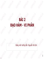 Ôn Tập Toán cao cấp 1- Bài 2 pptx