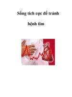 Sống tích cực để tránh bệnh tim pot