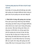 5 phương pháp giúp bạn tiết kiệm chi phí Google Adwords ppt