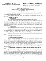 BÁO CÁO TỔNG KẾT CÔNG TÁC ĐỘI 09 - 10