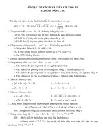 Đại số 10 - Ôn chương II và giữa chương III doc