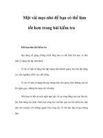 Một vài mẹo nhỏ để bạn có thể làm tổt hơn trong bài kiểm tra potx