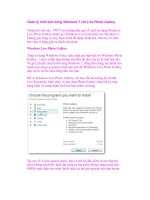 Quản lý hình ảnh trong Windows 7 với Live Photo Gallery ppt