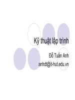 Kỹ thuật lập trình (Đỗ Tuấn Anh) Chương 3 Ngăn xếp và hàng đợi ppt