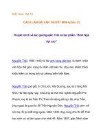 Kiến thức lớp 10 CÁCH LÀM BÀI VĂN THUYẾT MINH-thuyết minh về Nguyến Trãi và Bình Ngô Đại Cáo pot