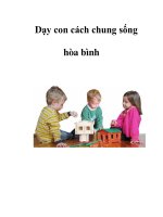 Dạy con cách chung sống hòa bình potx