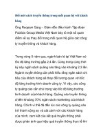 Đổi mới cách truyền thông trong mối quan hệ với khách hàng pptx