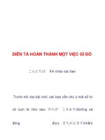DIỄN TẢ HOÀN THÀNH MỘT VIỆC GÌ ĐÓ ppt