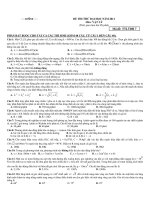 15 ĐỀ THI THỬ MÔN VẬT LÝ - ĐỀ SỐ 7 pot