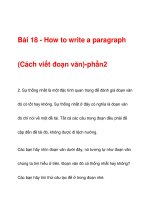 Bài 18 - How to write a paragraph ppsx