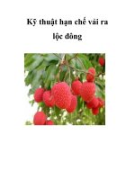 Kỹ thuật hạn chế vải ra lộc đông docx