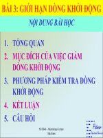 Giáo trình kỹ thuật điện - bài 3 : Giới hạn dòng khởi động ppsx