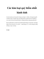 Các kim loại quý hiếm nhất hành tinh pdf