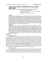 THỰC VÀ ẢOTRONG TRUYỆN NGẮN CỦA HARUKI MURAKAMI pptx